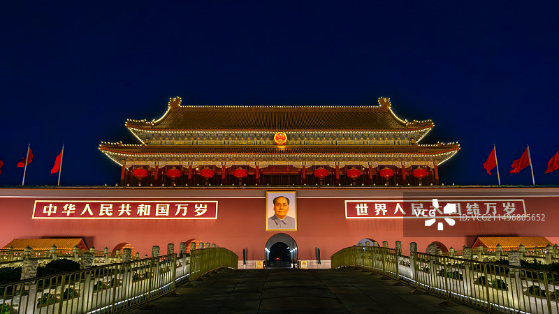 北京天安门夜景图片素材