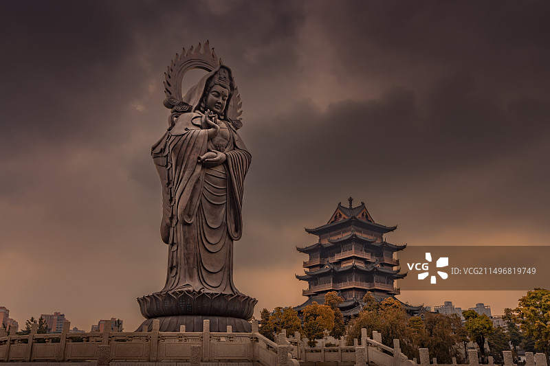 归元禅寺双面观音图片素材