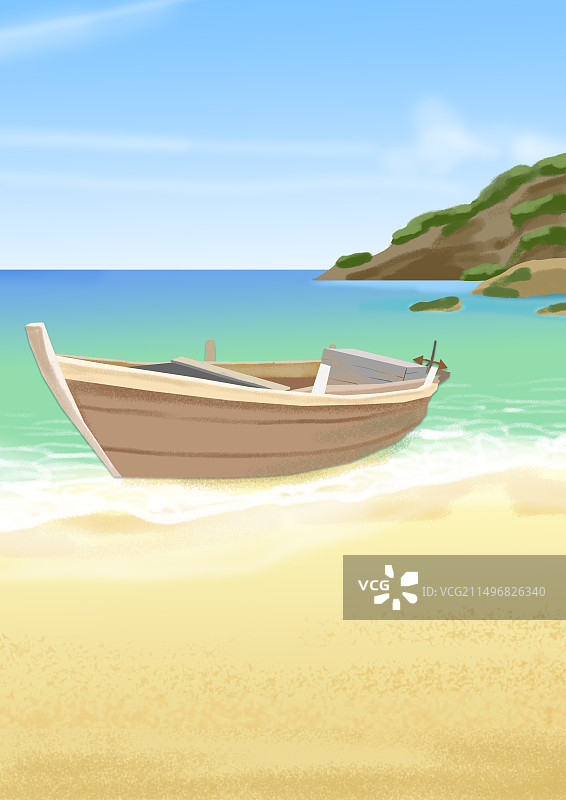 海边的渔船图片素材