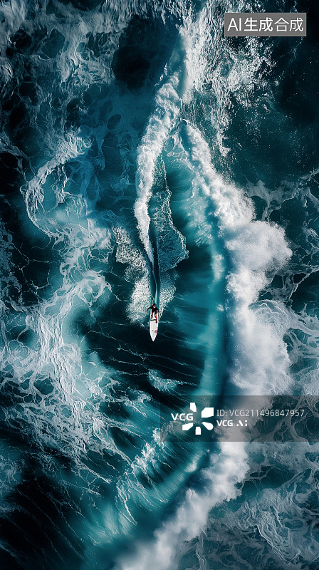 【AI数字艺术】海上运动冲浪图片素材