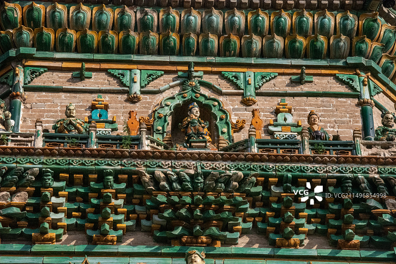 现存世界最高的多彩琉璃塔-山西临汾洪洞县广胜寺上寺飞虹塔图片素材