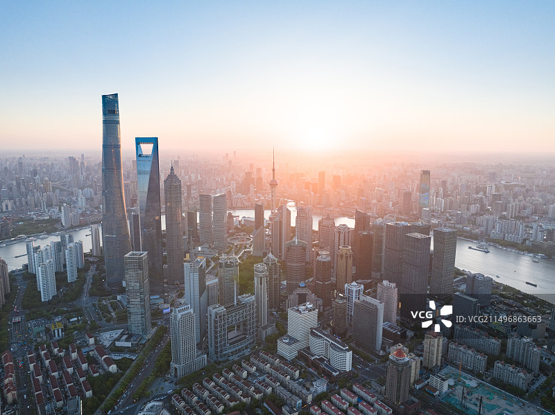 上海城市风光天际线图片素材