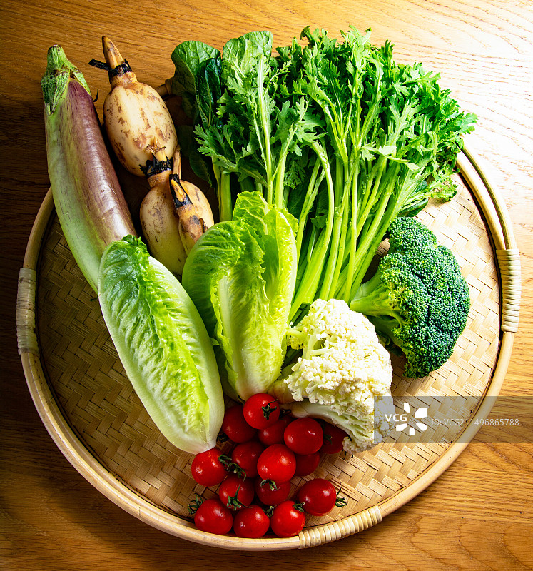 蔬菜集合菜筐图片素材