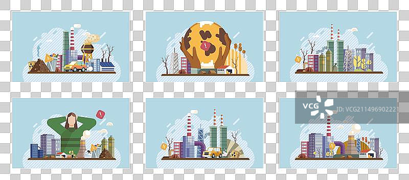 排放污染物的工业工厂图片素材