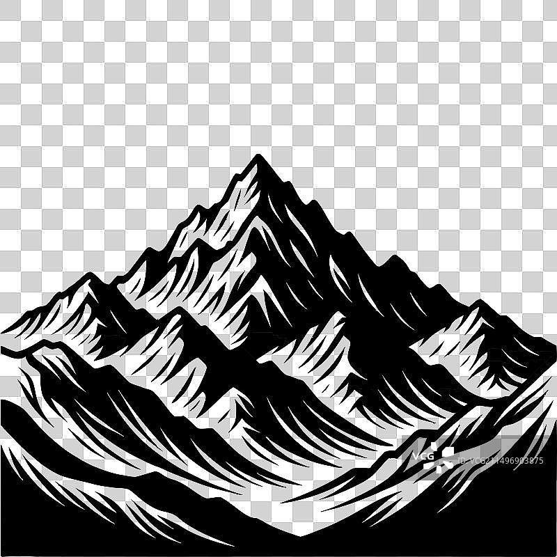雪山轮廓图片素材