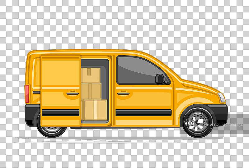 小型送货车图片素材