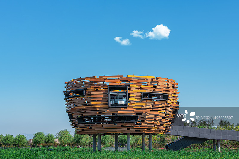 北京温榆河公园的鸟屋图片素材