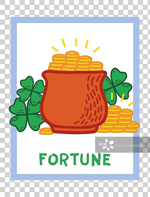 金罐好运明信片模板图片素材