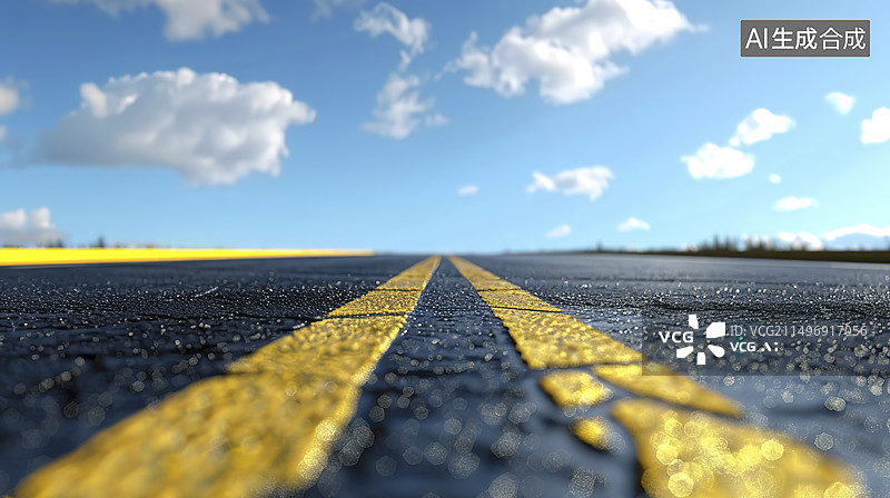 【AI数字艺术】通往城市的公路图片素材