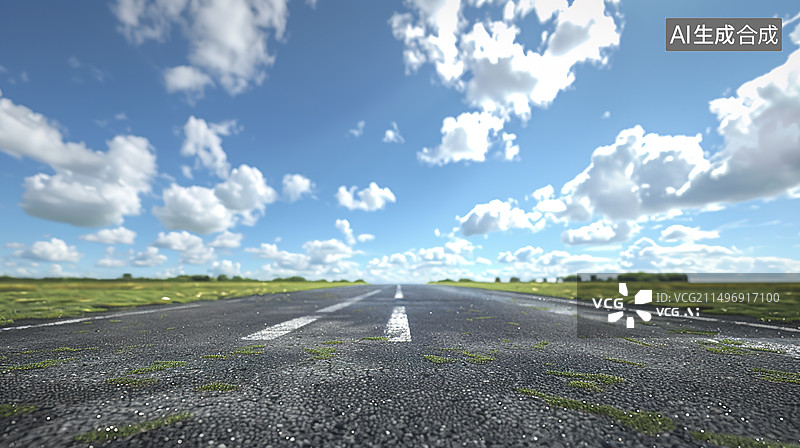 【AI数字艺术】通往城市的公路图片素材