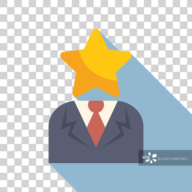 新星候选人图标扁平化商务图片素材