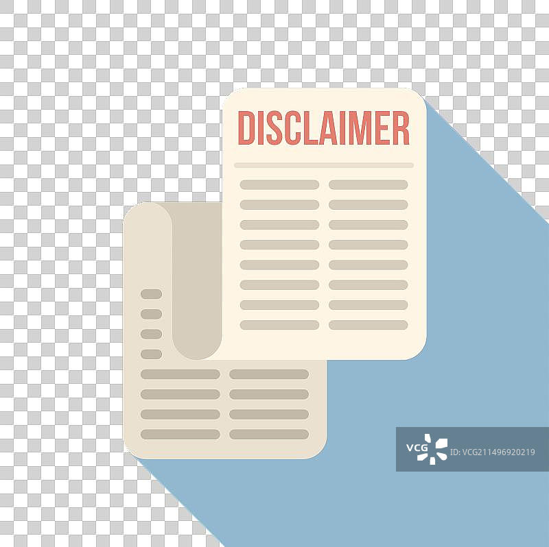 免责声明工作文件扁平保护图标图片素材