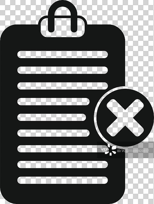 纸质文件审查图标（简约风，免责声明）图片素材