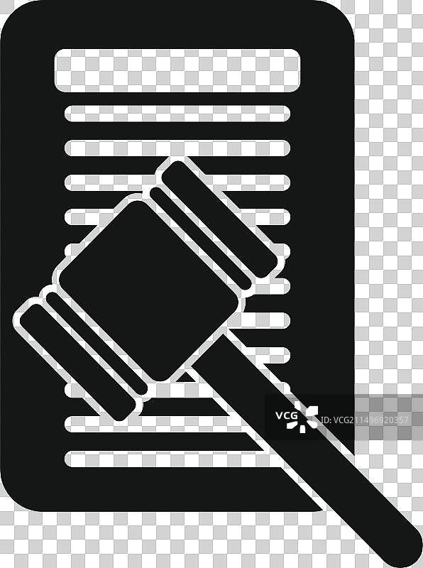 免责声明图标的木槌，简单文档图片素材