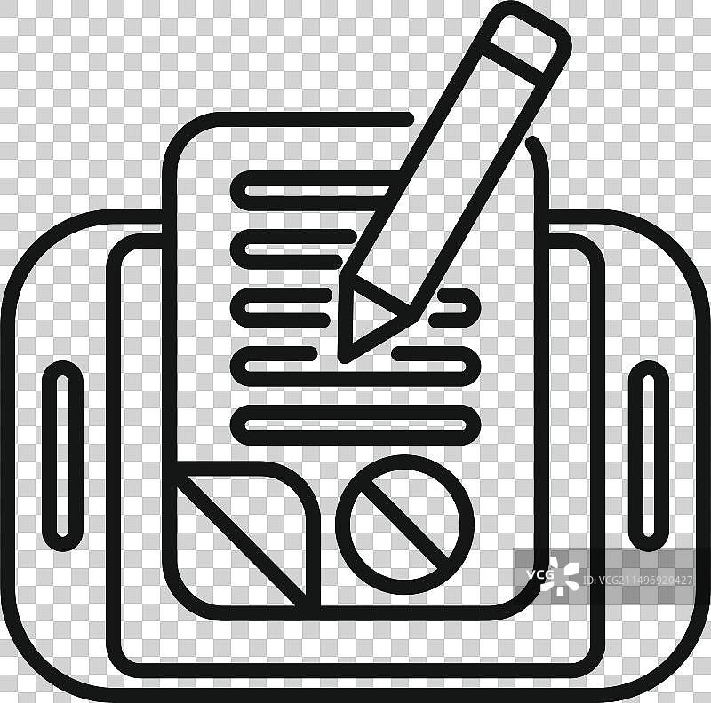 在线签署免责声明图标轮廓图片素材