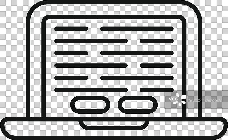 笔记本电脑在线法律服务图标轮廓图片素材