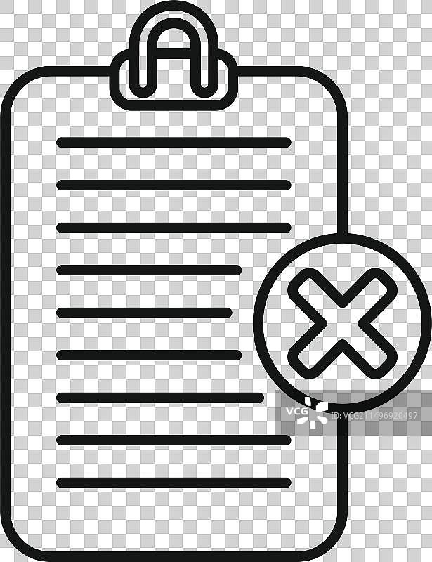 纸质文件审查免责声明图标图片素材