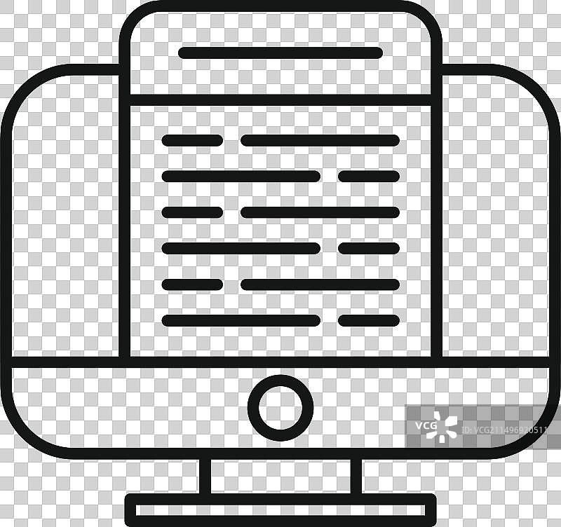 电脑在线免责声明图标轮廓图片素材