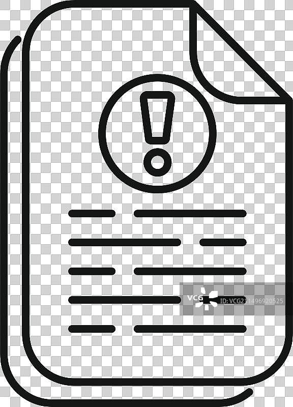 合同免责声明图标（轮廓纸张）图片素材