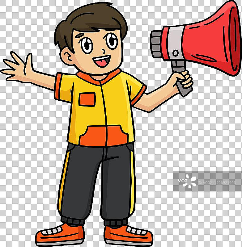 啦啦队男性舞蹈指导卡通剪贴画图片素材