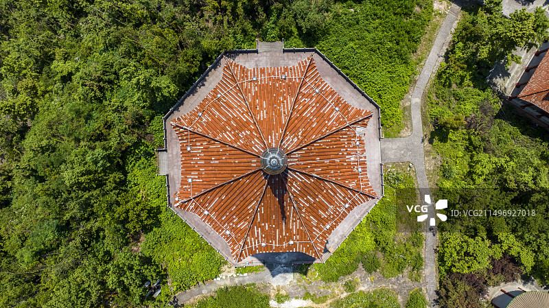 湖北黄石大冶小雷山禅寺雷峰塔塔顶图图片素材