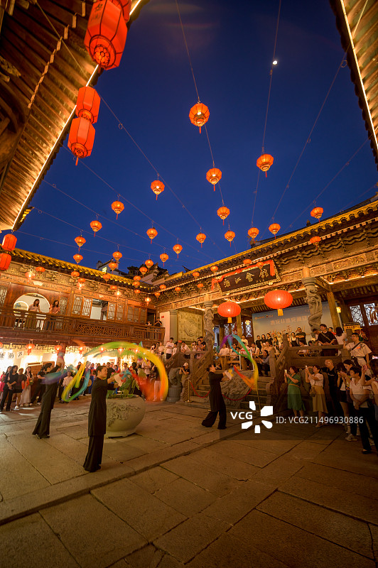 福建福州烟台山安澜会馆文化遗产建筑夜景图片素材
