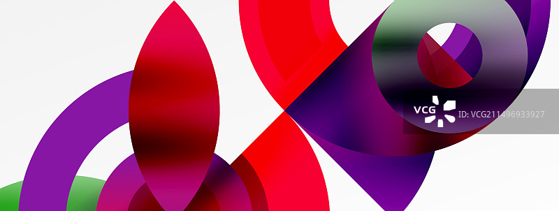 红紫绿色的对称与图案图片素材