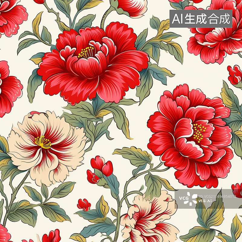 【AI数字艺术】牡丹花图片素材