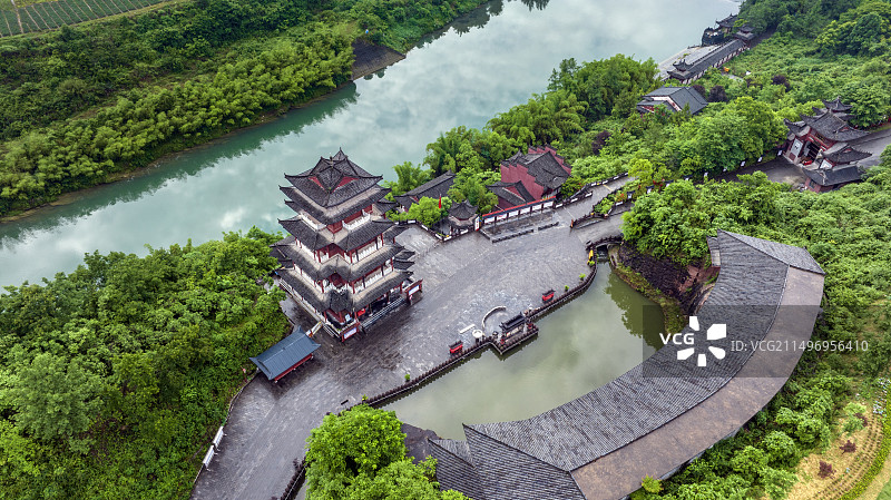 全国重点文物保护单位湖北来凤仙佛寺石窟风光图片素材