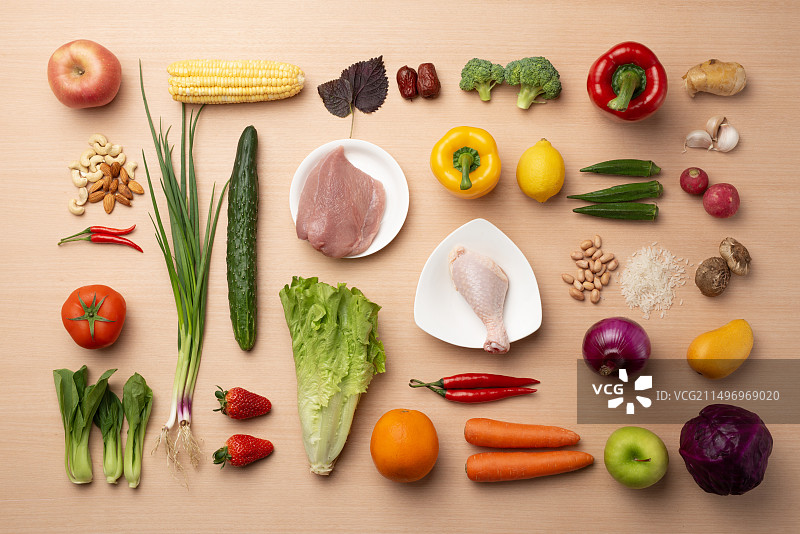 新鲜丰富的食材图片素材