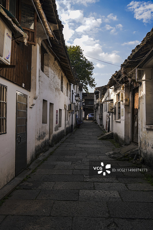 江南街巷小弄堂图片素材