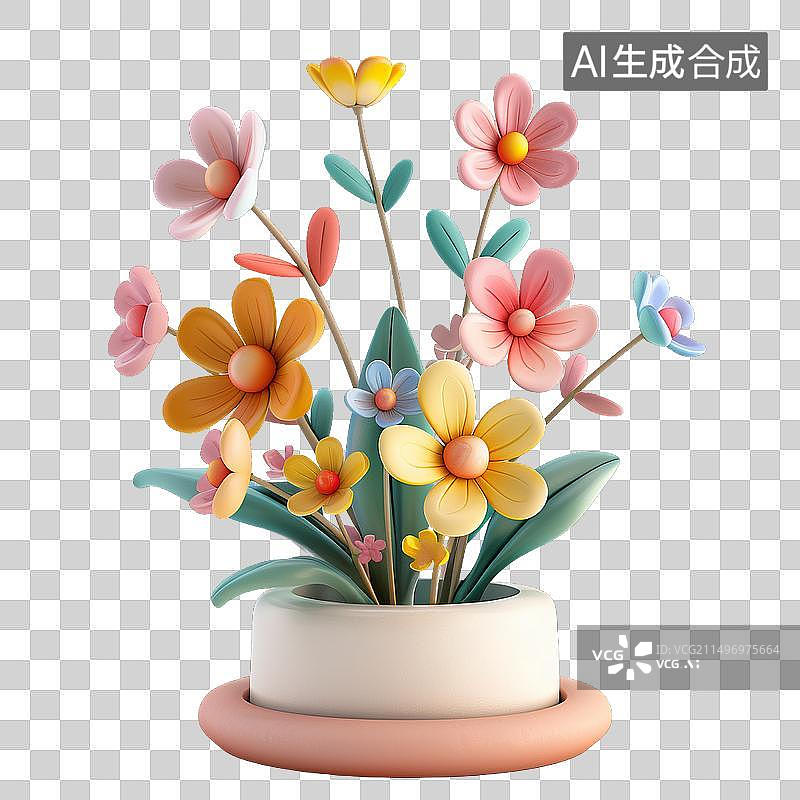 【AI数字艺术】春夏天 花卉 儿童节图片素材