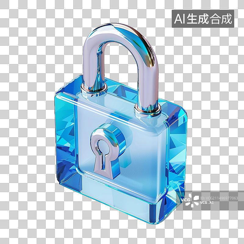 【AI数字艺术】卡通 半透明的锁图片素材