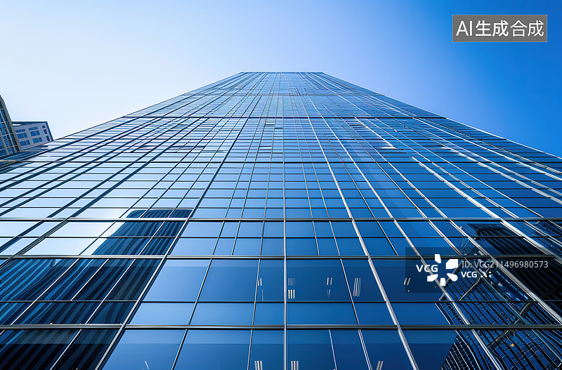 【AI数字艺术】建筑外立面玻璃幕墙图片素材
