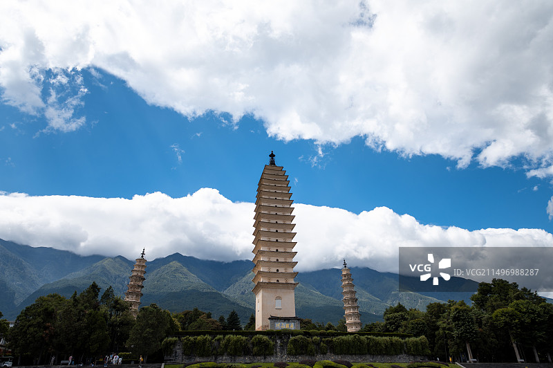 大理崇圣寺自然风光图片素材