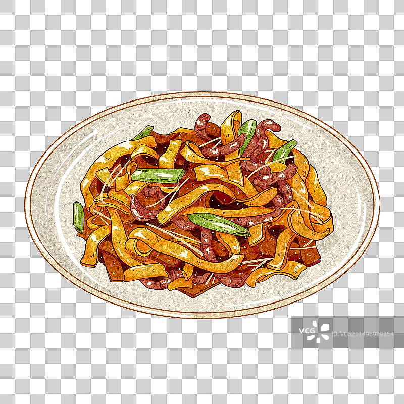 中国传统美食粤菜干炒牛河图片素材