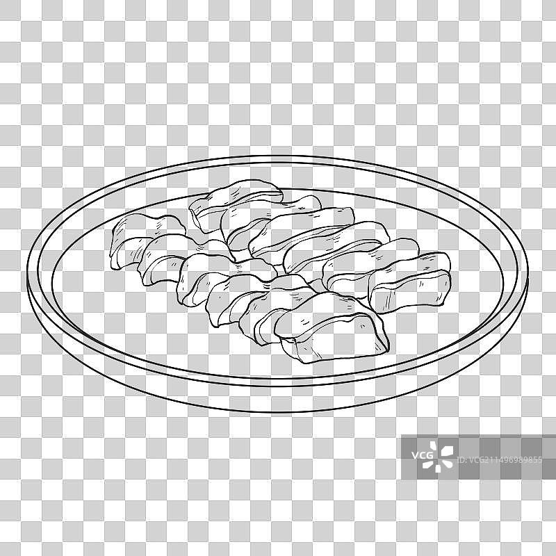 中国传统美食粤菜叉烧图片素材