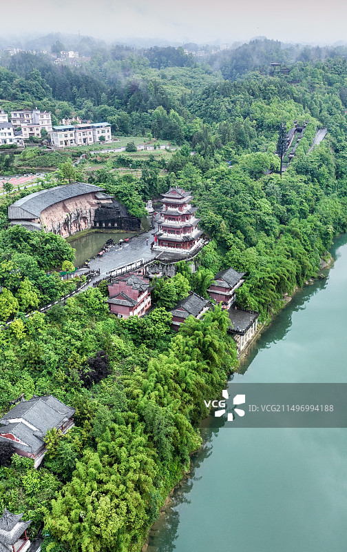 国家4A级景区全国重点文物保护单位湖北来凤摩崖石刻仙佛寺图片素材