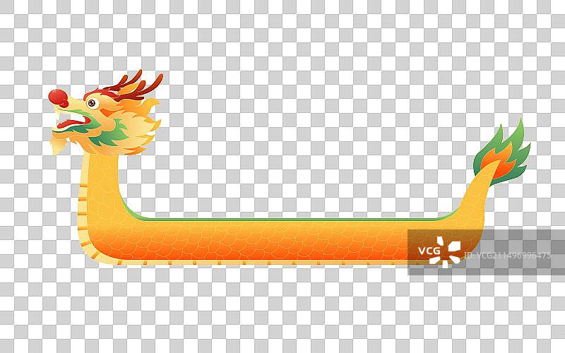 端午节包粽子赛龙舟节日元素插画图片素材