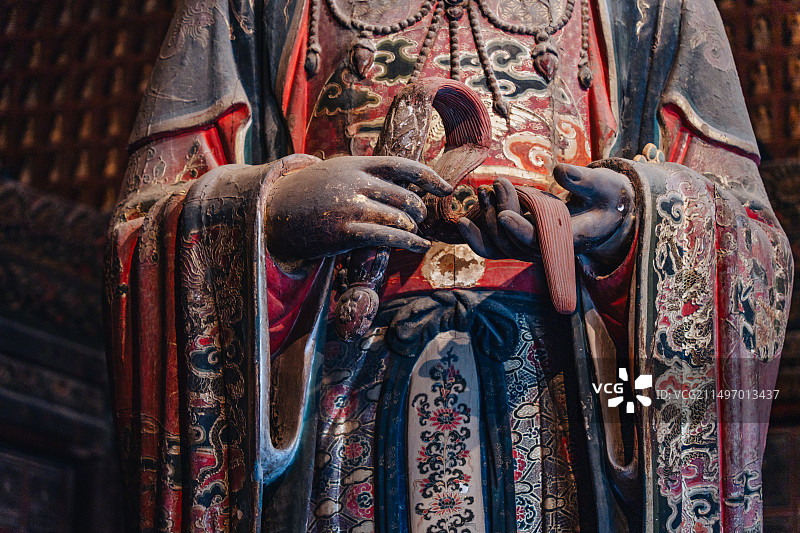 北京智化寺万佛阁佛像陈设大梵天图片素材