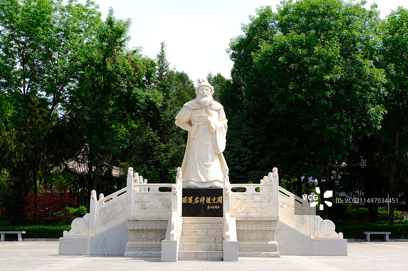 天水清水县赵充国陵园赵充国雕像图片素材