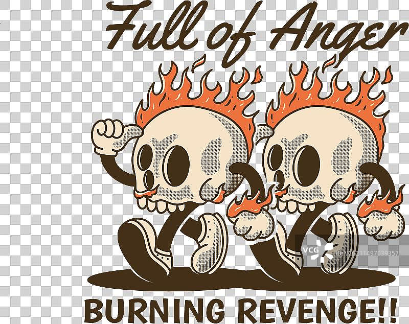 愤怒复仇的吉祥物角色图片素材