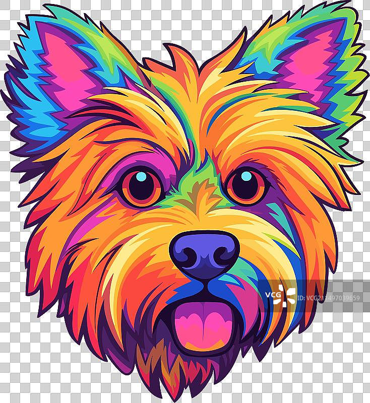 彩色澳大利亚丝毛梗犬图片素材