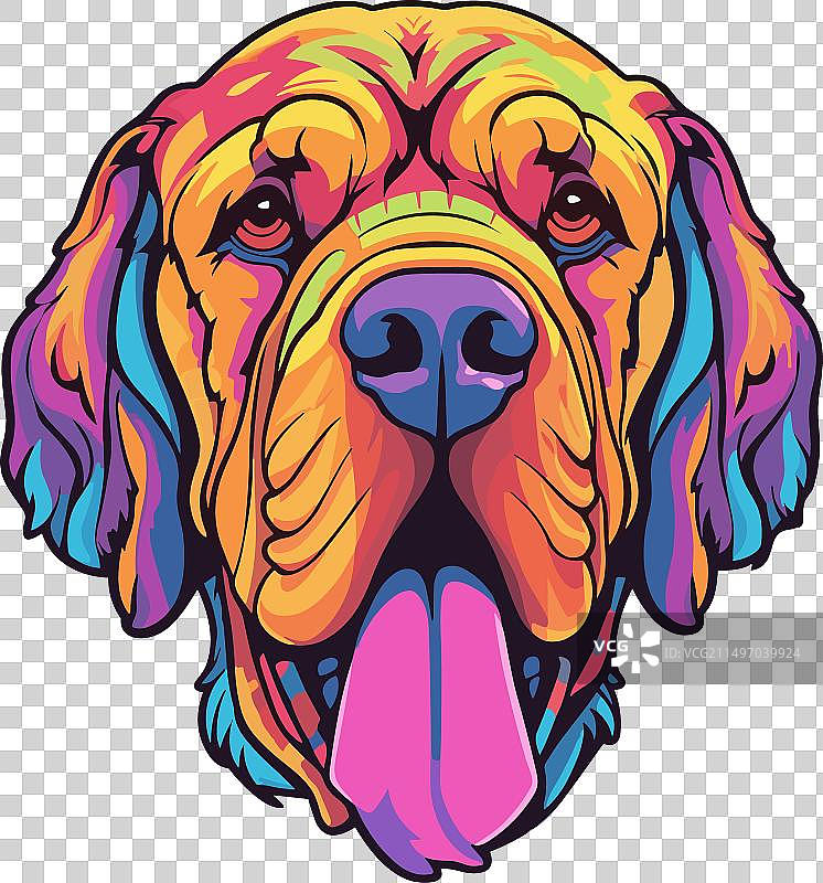 巴西獒犬品种彩色卡通图片素材