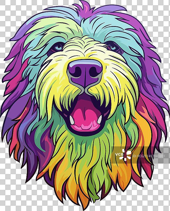 可蒙犬卡通形象设计图片素材