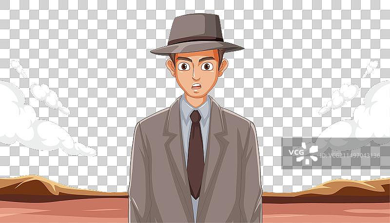 年轻的罗伯特·奥本海默卡通人物图片素材