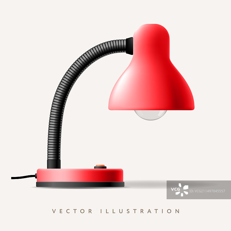 时尚的红色现代台灯图片素材