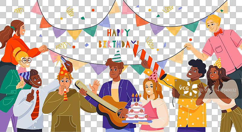 庆祝生日派对概念图片素材