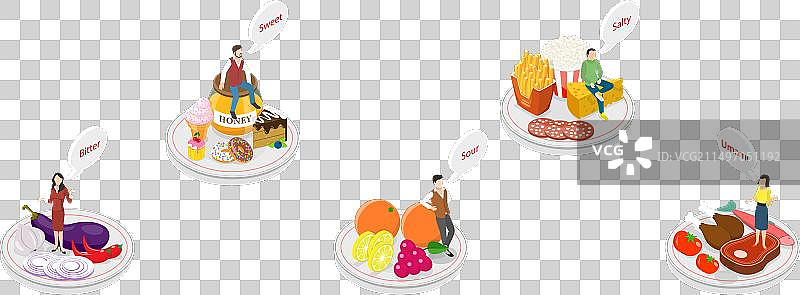 2.5D人体扁平风格插画图片素材