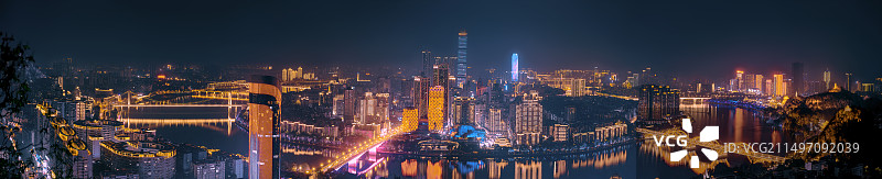 夜幕下的柳州图片素材